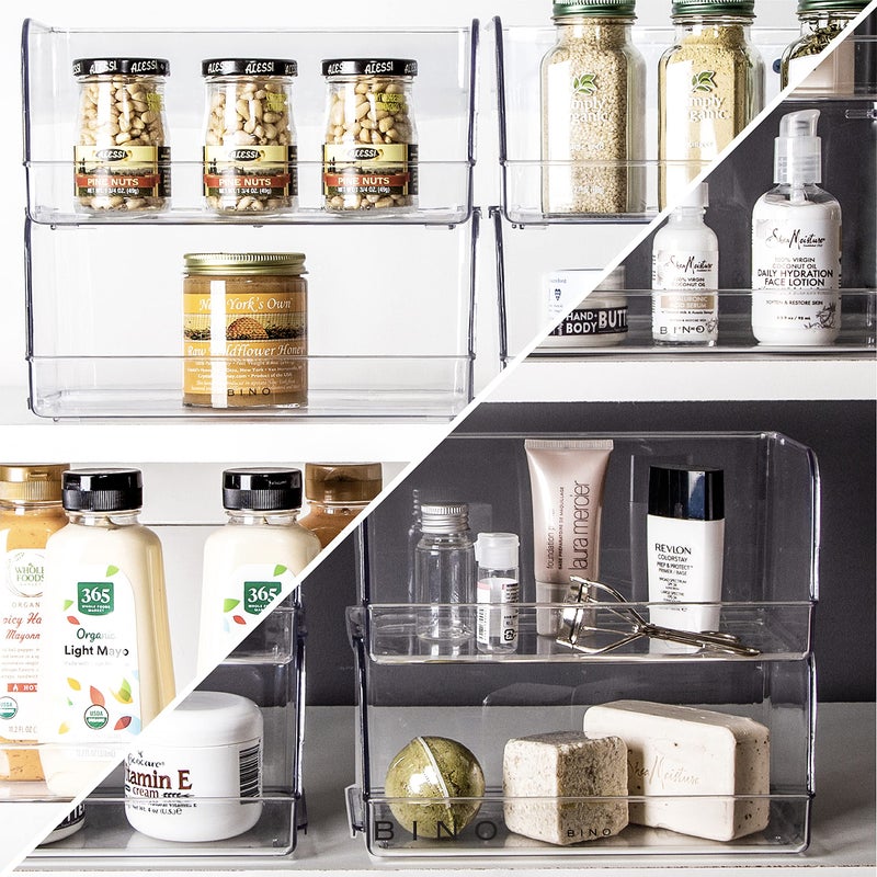 BINO | Stackable Plastic Storage Bins, Medium | THE MYRIAD COLLECTION | Multipurpose Bins | Pantry Organizers And Storage | Home Organization Containers | Clear Plastic Fridge Bin | Freezer Organizer - Image 5